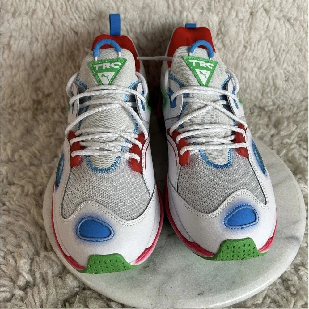 Puma TRC Blaze White Multicolor Mens Running Shoes 386783-01 Size 11